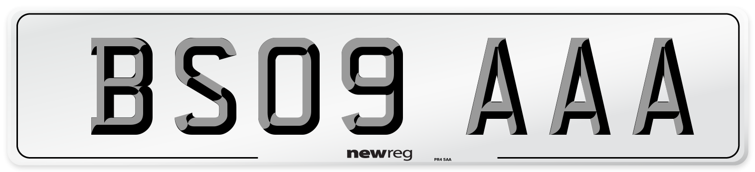 BS09 AAA Number Plate from New Reg